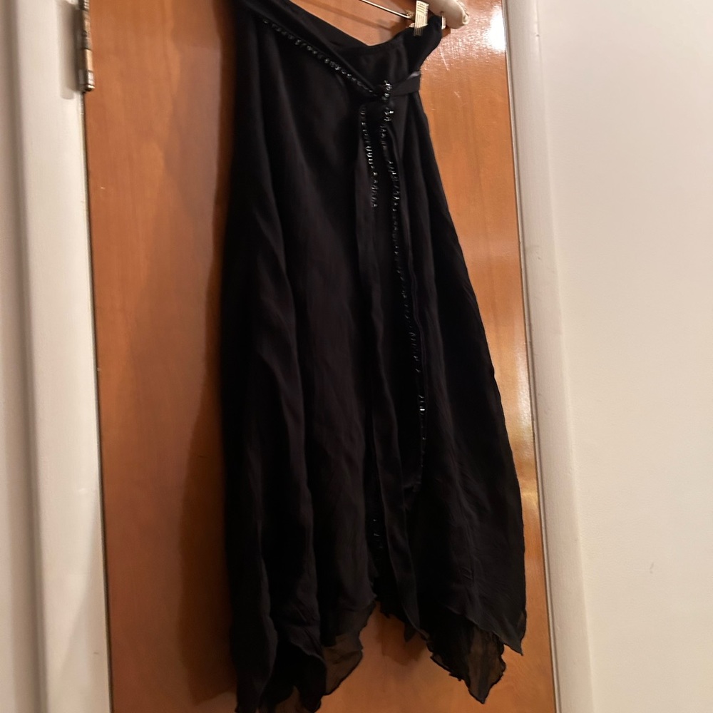 Black Ashley Stewart skirt with belt. Elastic waist band